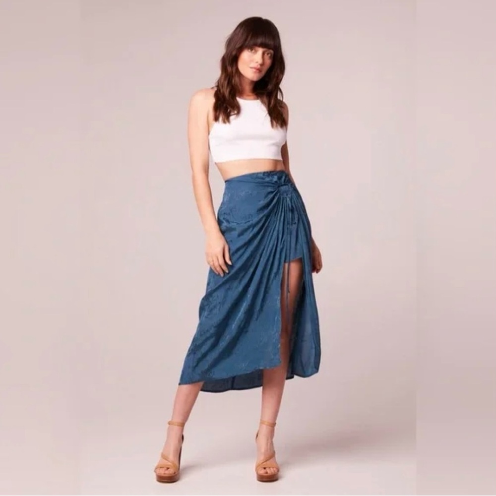 Chic Asymmetrical Blue Skirt